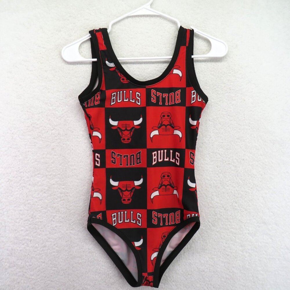 Chicago Bulls Bodysuit Womens‎ XS Red Black NBA Basketball One Piece Ultra Game